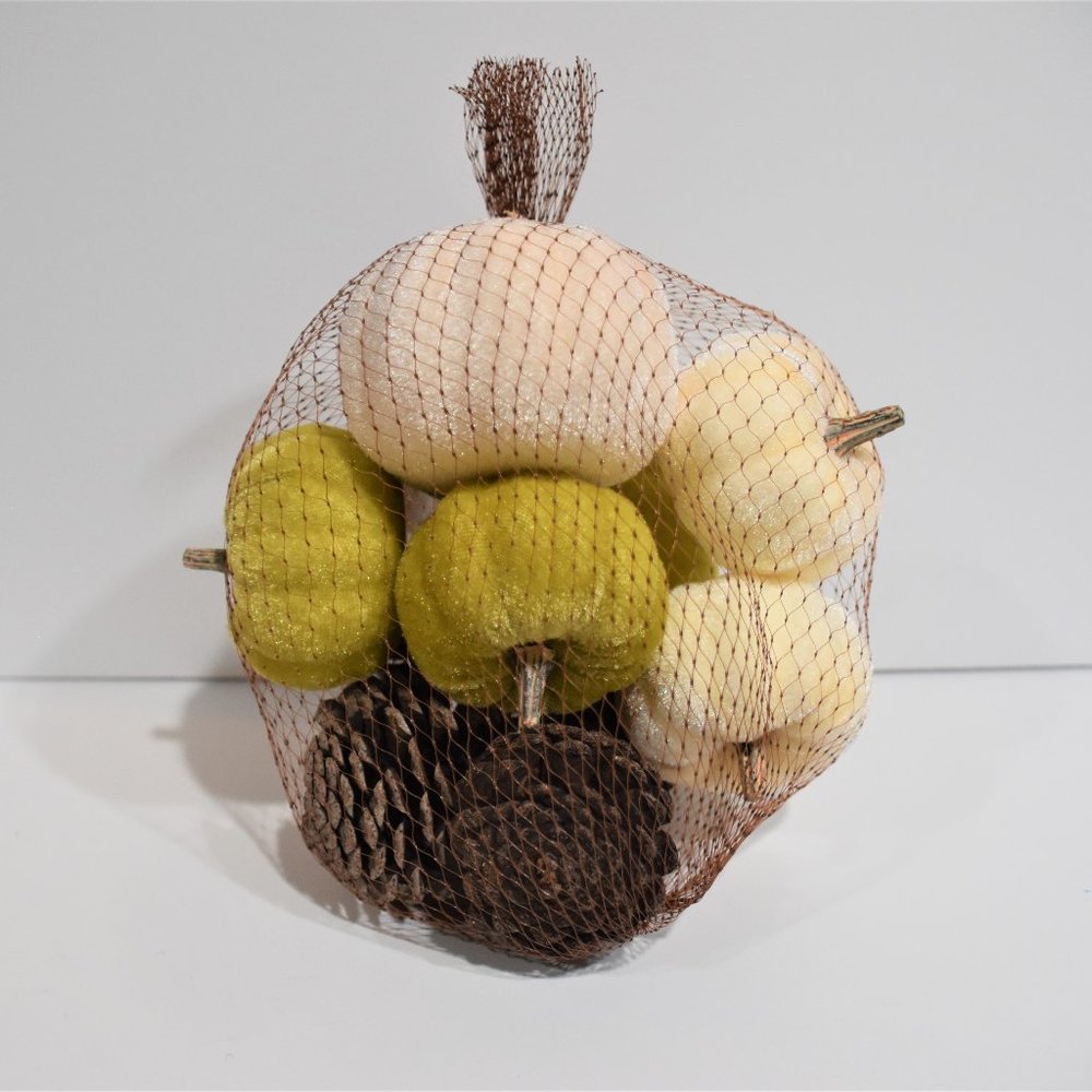 Bundle of Pumpkins and Pine Cones